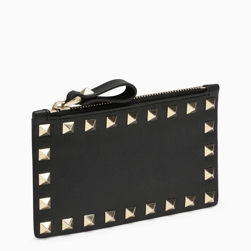 商品Valentino|BLACK ROCKSTUD LEATHER CARD HOLDER,价格¥2047,第1张图片