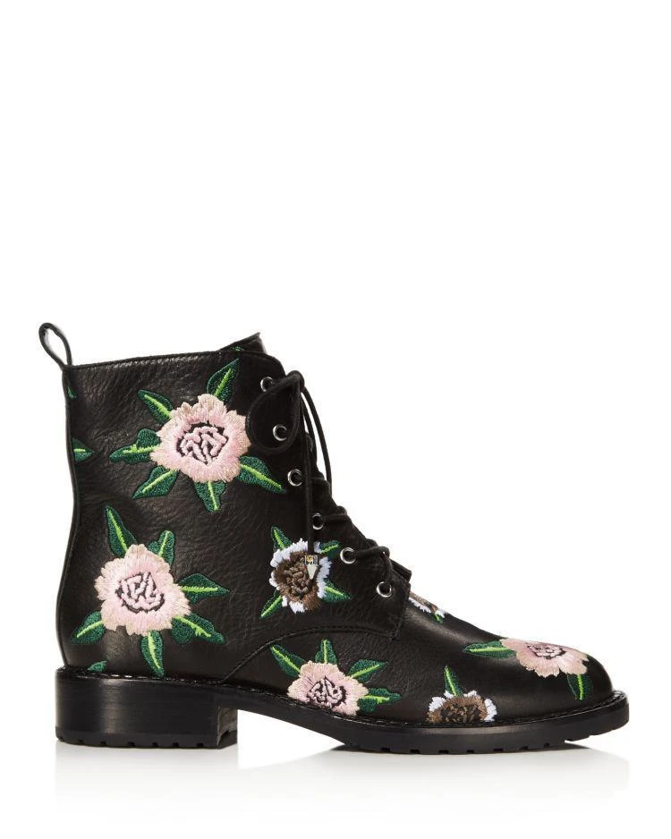 商品Rebecca Minkoff|Women's Gerry Floral Embroidered Leather Combat Booties,价格¥1554,第2张图片详细描述