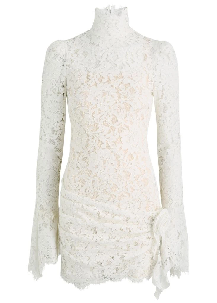商品DE LA VALI|Bodita rose-appliqué lace mini dress,价格¥4331,第1张图片