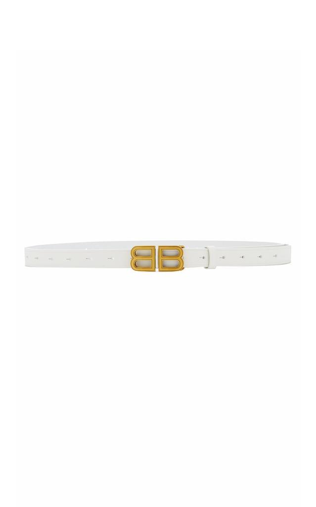 商品Balenciaga|Balenciaga - Women's Hourglass Leather Belt - White - 75 cm - Moda Operandi,价格¥1467,第1张图片