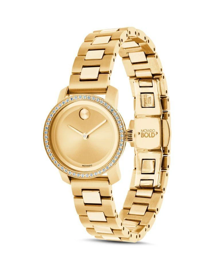 商品Movado BOLD|Yellow Gold Ion-Plated Stainless Steel Watch with Diamonds, 25mm,价格¥6710,第2张图片详细描述