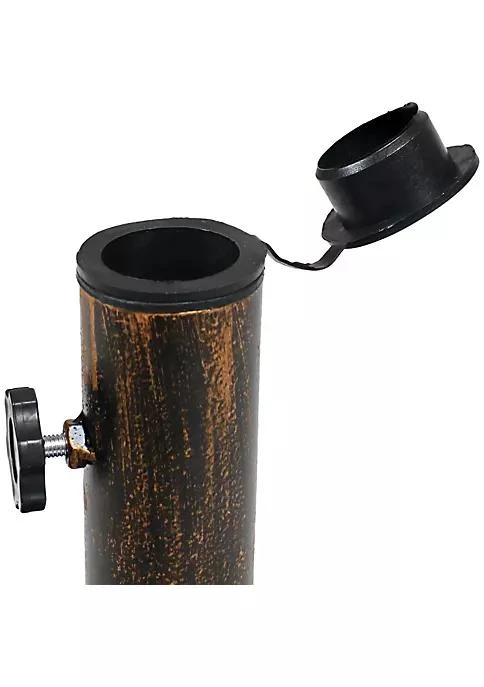 商品Sunnydaze Decor|Decor 22 In Ridged Cast Iron Round Patio Umbrella Base   Bronze,价格¥1342,第3张图片详细描述