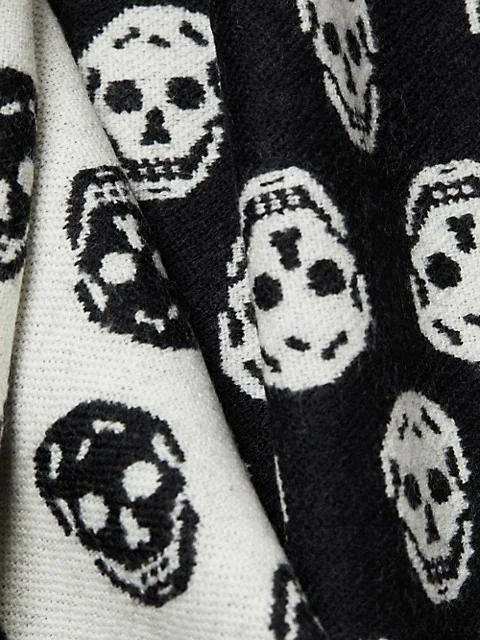 Reversible Skull Wool Scarf商品第4张图片规格展示