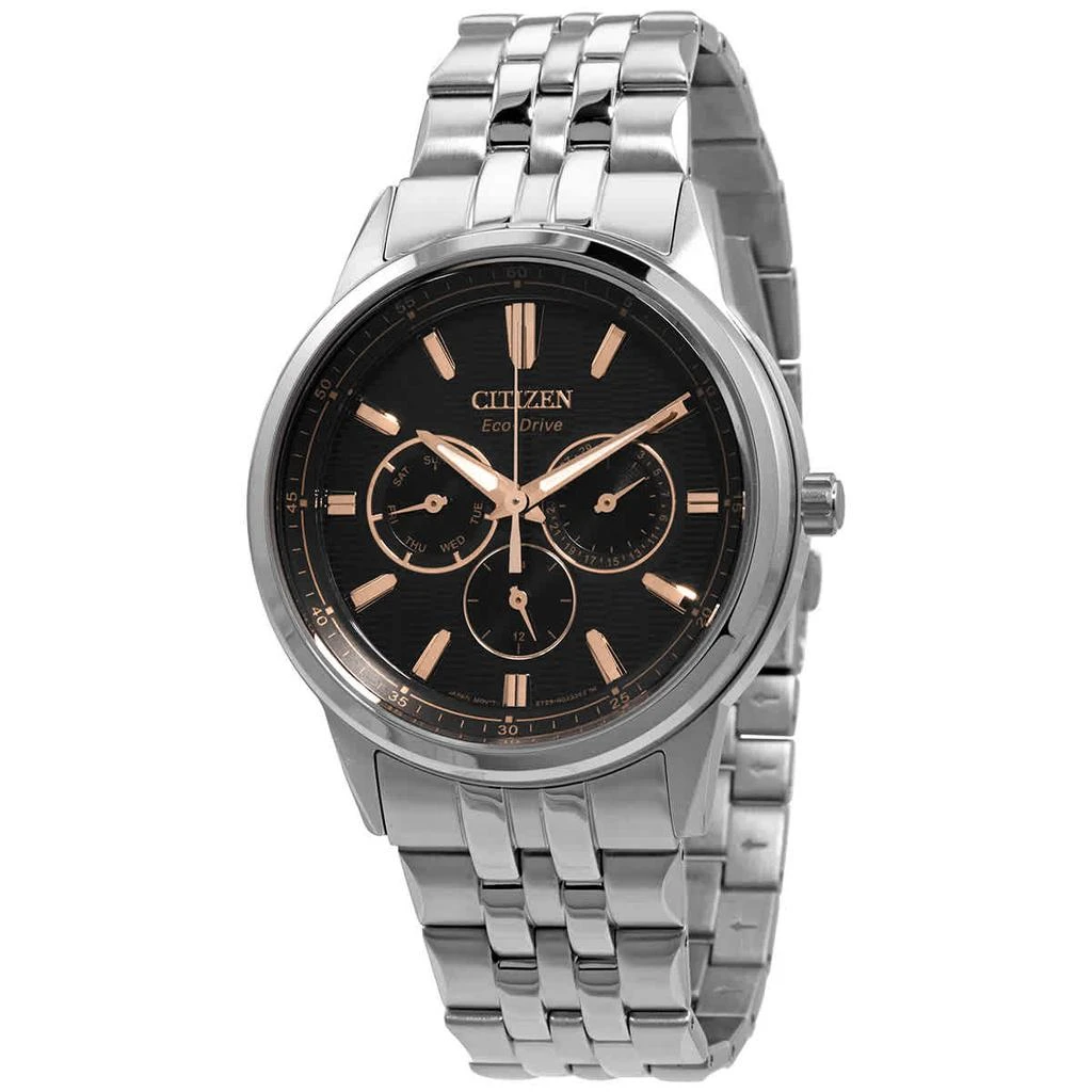 商品Citizen|Eco-Drive Chronograph Black Dial Stainless Steel Mens Watch BU2071-87E,价格¥1494,第1张图片