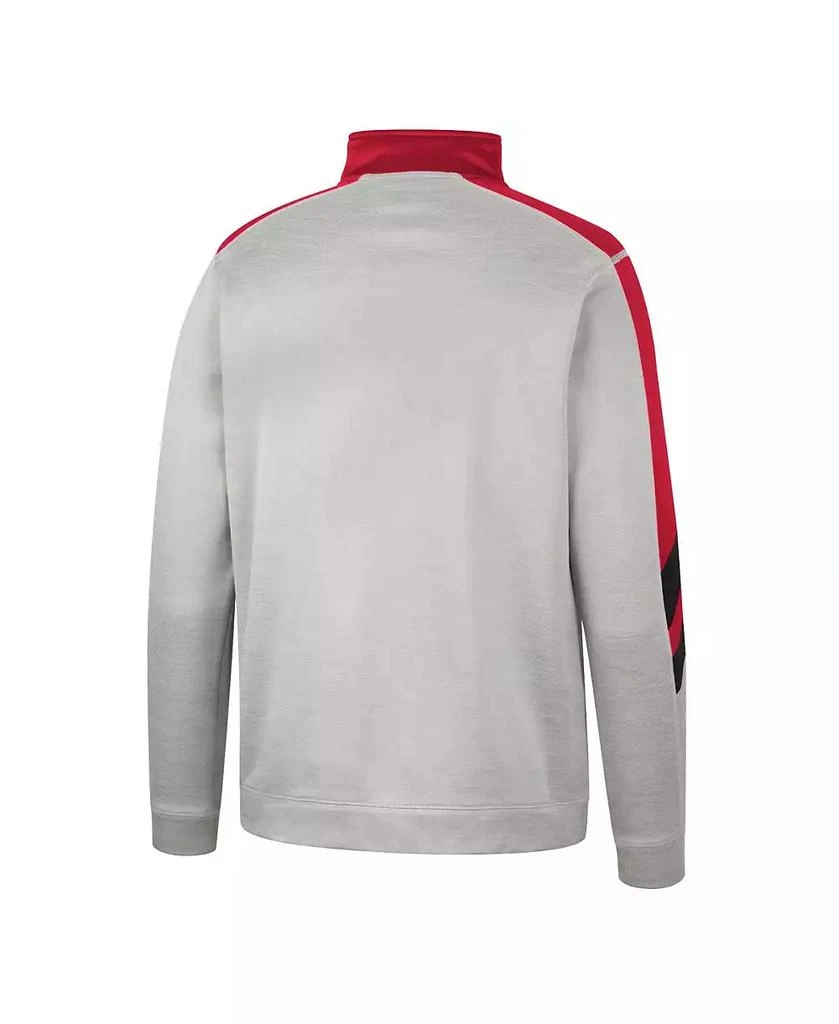 商品Colosseum|Men's Gray, Scarlet Ohio State Buckeyes Bushwood Fleece Quarter-Zip Jacket,价格¥361,第2张图片详细描述