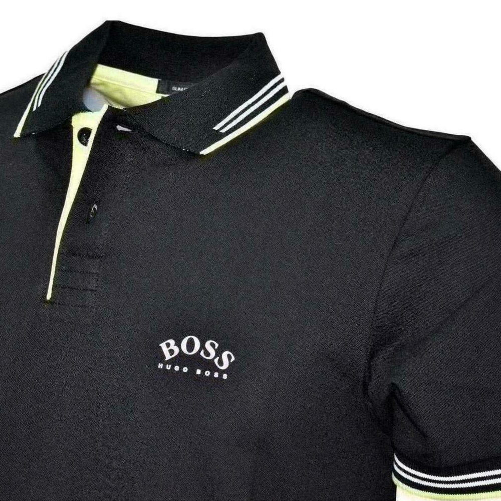 HUGO BOSS 男士黑色POLO衫 PAULCURVED-50412675-003商品第2张图片规格展示