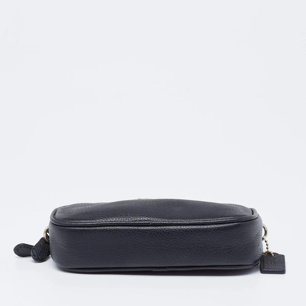 Coach Black Leather Double Zip Camera Crossbody Bag  商品