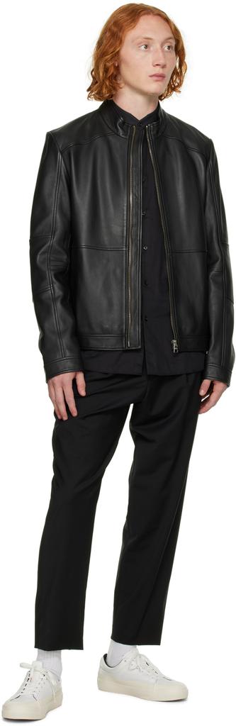 Black Lokis Leather Jacket商品第4张图片规格展示