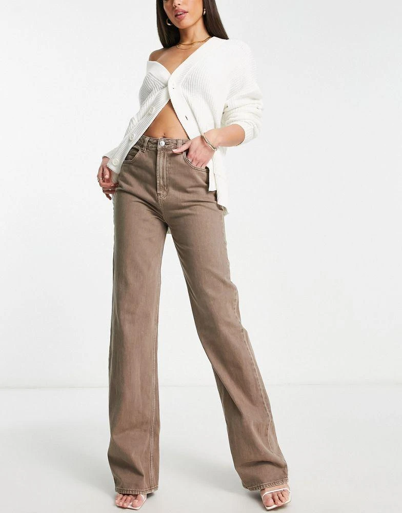 商品ASOS|ASOS DESIGN Tall dad jeans in washed brown,价格¥313,第4张图片详细描述