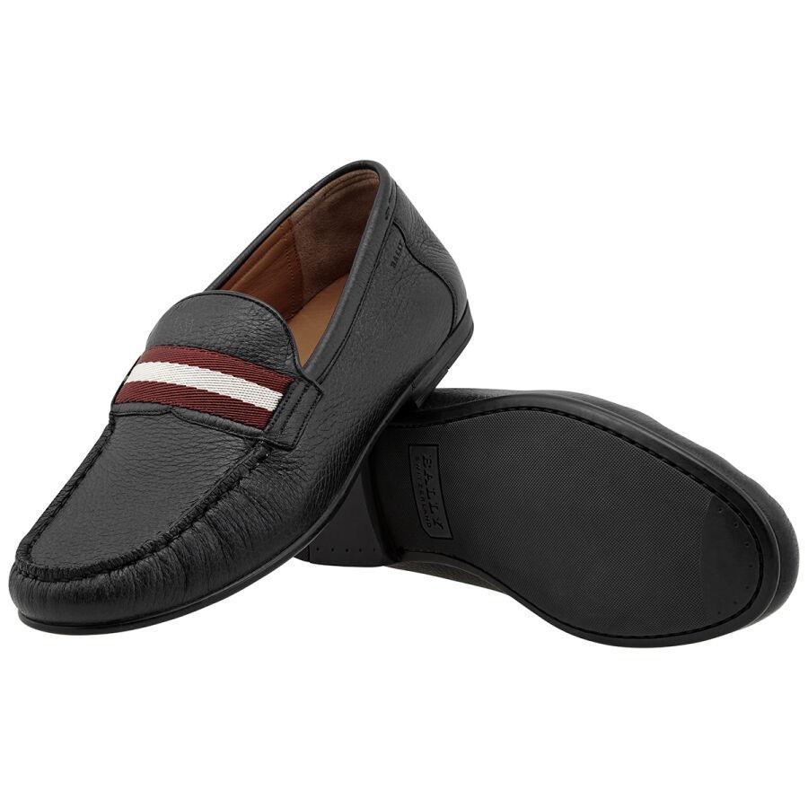 商品Bally|NEW Bally Crokett Men's 6228362 Black Leather Loafers,价格¥1942,第4张图片详细描述