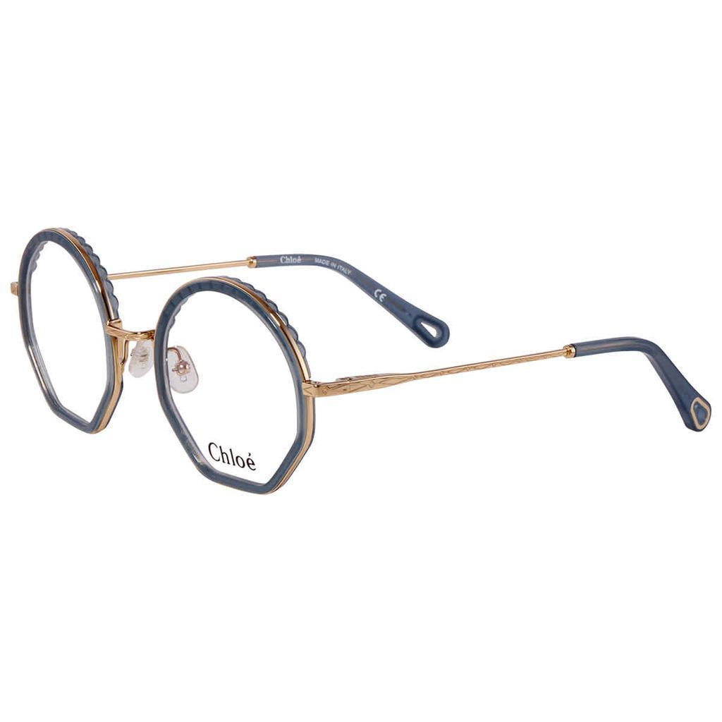 商品Chloé|Ladies Blue Round Eyeglass Frames CE2143 449 50,价格¥388,第1张图片