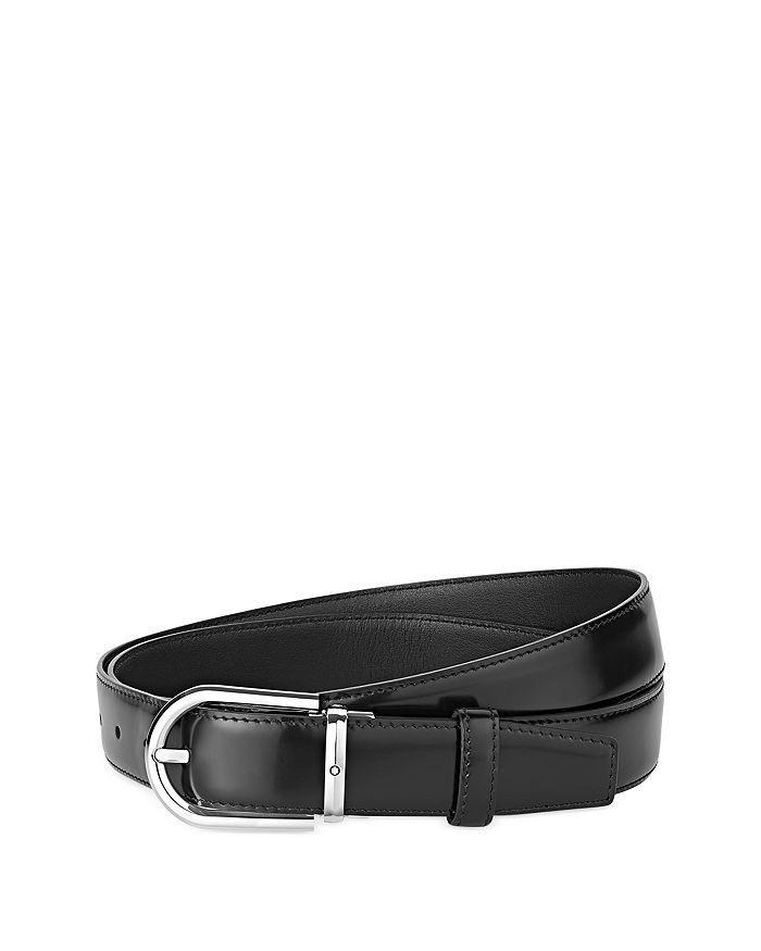 商品MontBlanc|Men's Horseshoe Leather Belt,价格¥2717,第3张图片详细描述