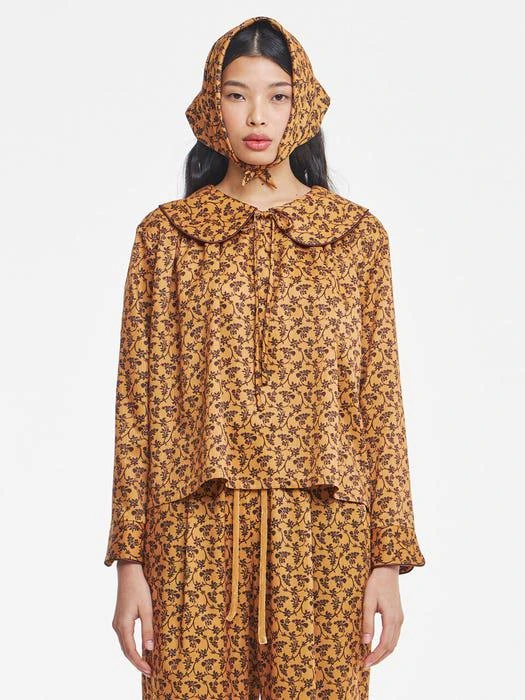商品NEUL|Chambre Blouse_Chai Tea (Orange Brown),价格¥1677,第1张图片