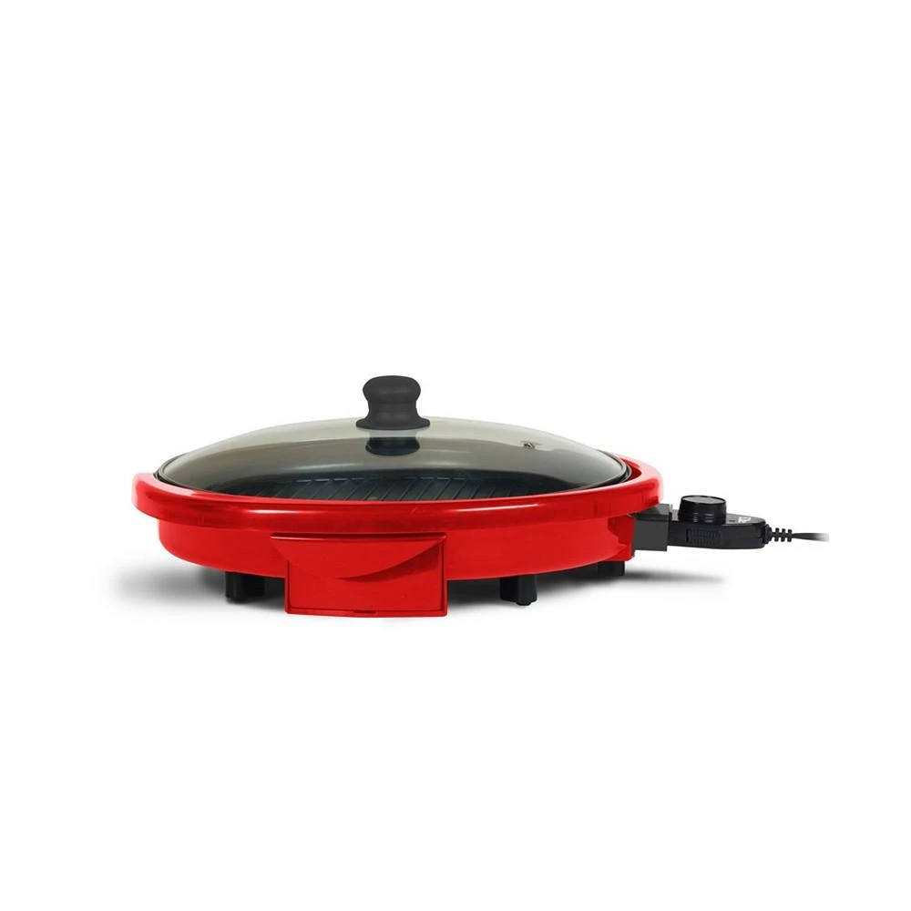 14 inch Smokeless Indoor Electric BBQ Nonstick Grill with Glass Lid, Dishwasher Safe 商品