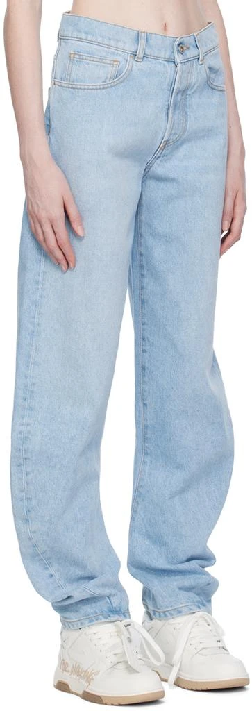 商品Off-White|Blue Twist Banana Jeans,价格¥2993,第2张图片详细描述