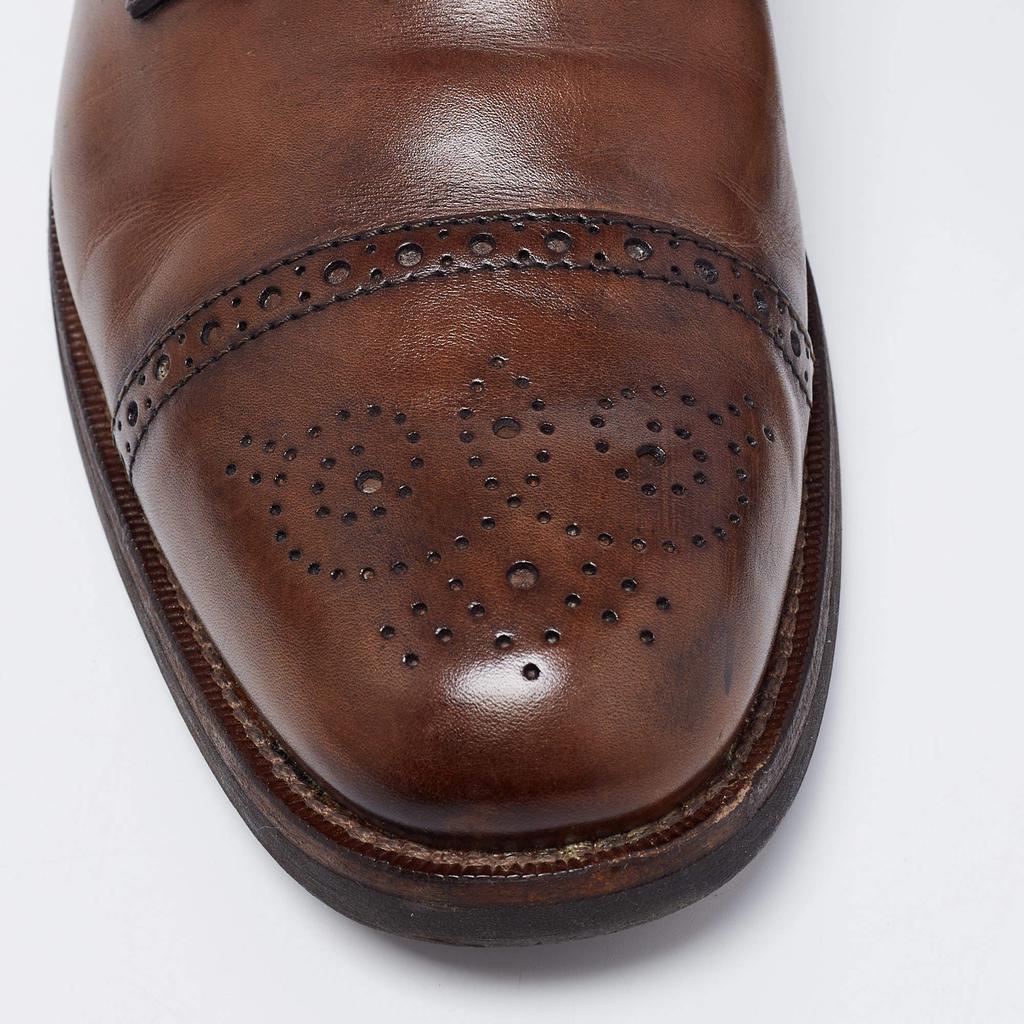 Tod's Dark Brown Brogue Leather Lace Up Derby Size 44.5商品第7张图片规格展示