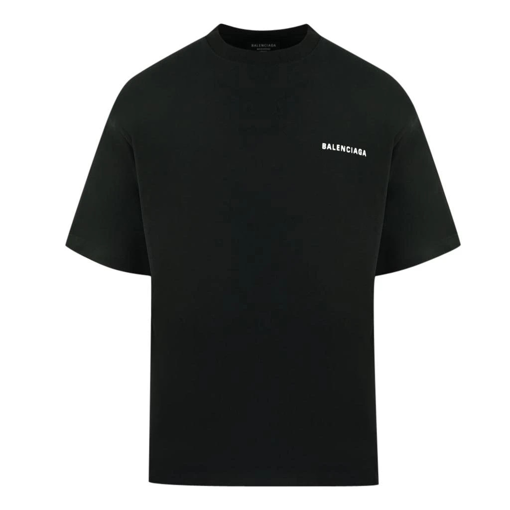 商品Balenciaga|Balenciaga Logo Black T-shirt,价格¥3425,第1张图片