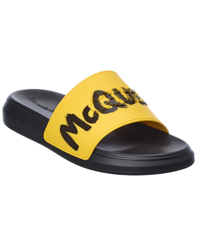 商品Alexander McQueen|Alexander McQueen Graffiti Rubber Pool Slide,价格¥2302,第1张图片
