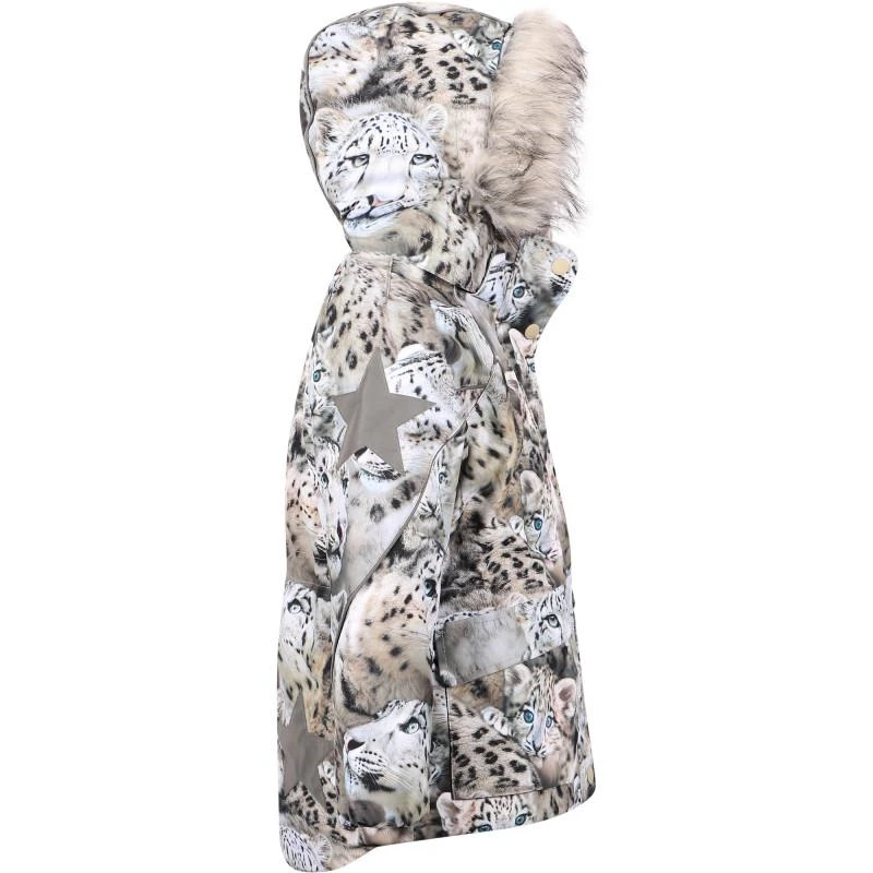 商品MOLO|Winter leopards print parka with fur trim,价格¥2099,第2张图片详细描述