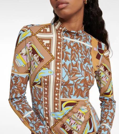 商品Tory Burch|印花半高领中长连衣裙,价格¥5261,第4张图片详细描述