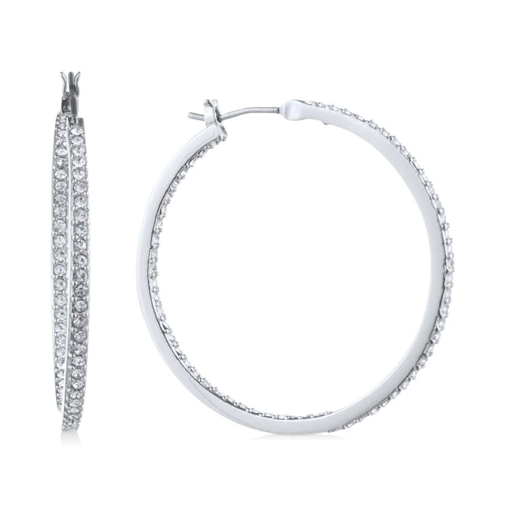 商品Givenchy|Medium Pavé Hoop Earrings 1-1/4",价格¥338,第1张图片