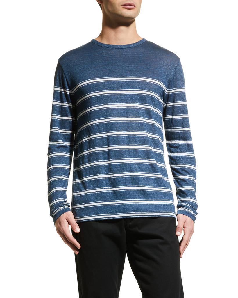 商品Vince|Men's Linen Stripe Sweater,价格¥1076,第5张图片详细描述