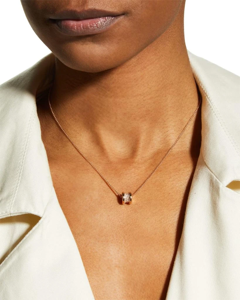 商品BVLGARI|B.Zero1 18k Rose Gold Diamond Charm Necklace,价格¥35526,第2张图片详细描述