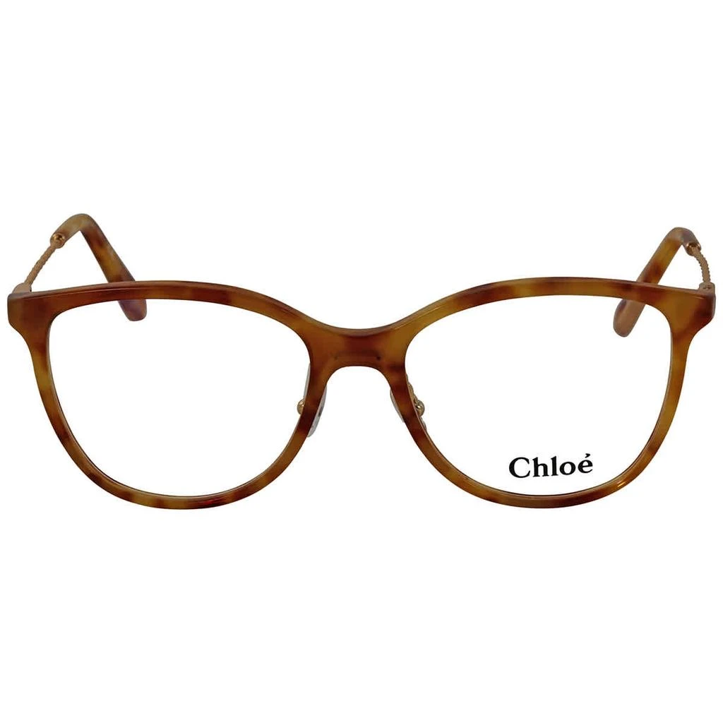 商品Chloé|Chloe Ladies Tortoise Rectangular Eyeglass Frames CE2727 725 54,价格¥452,第2张图片详细描述