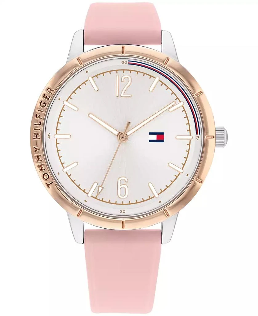 商品Tommy Hilfiger|Women's Pink Silicone Strap Watch 38mm,价格¥546,第1张图片