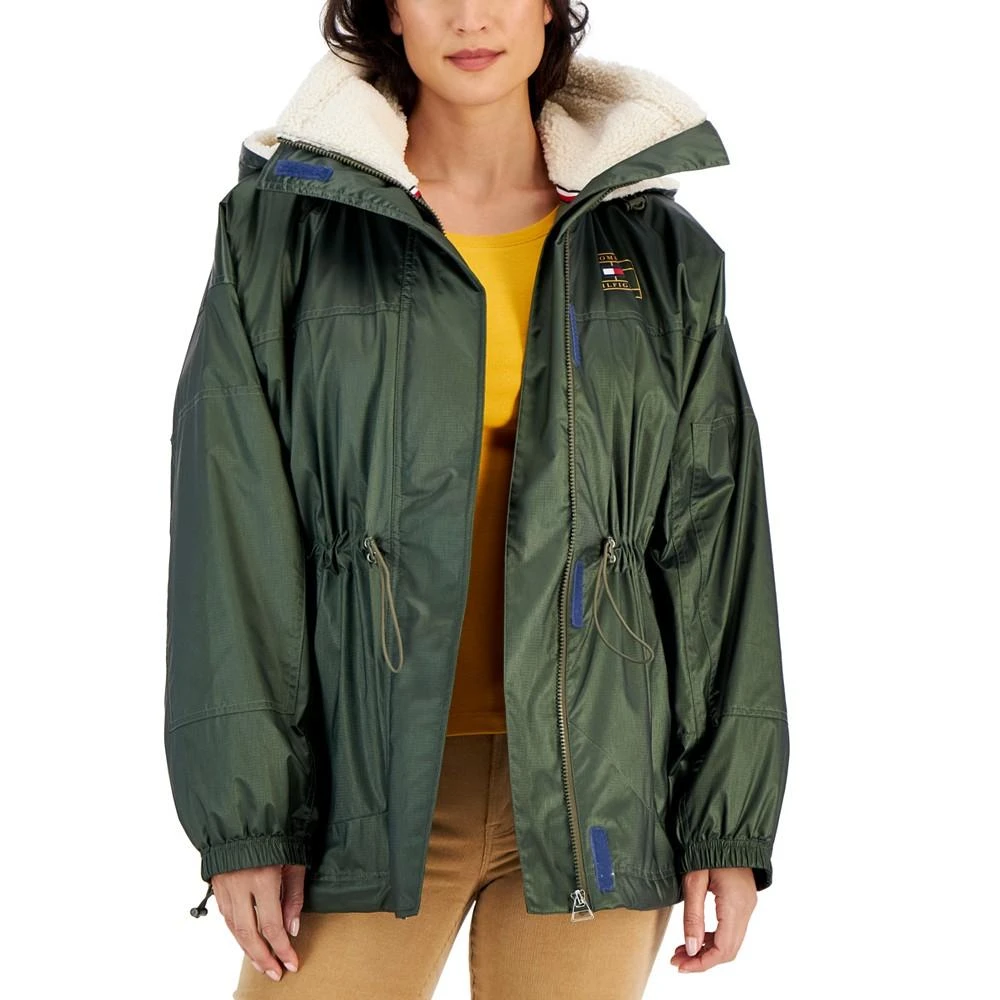 商品Tommy Hilfiger|Women's Hooded Fleece-Trim Utility Jacket,价格¥500,第1张图片