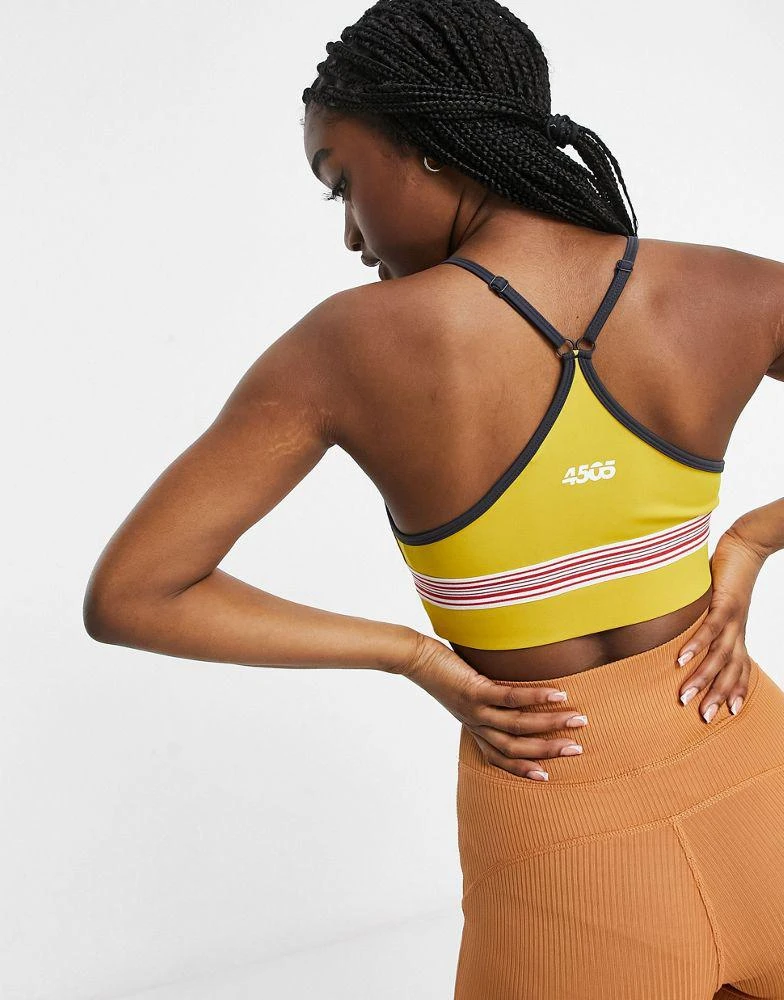 商品ASOS|ASOS 4505 sports bra with cut about elasticated detail with strap adjusters,价格¥78,第3张图片详细描述