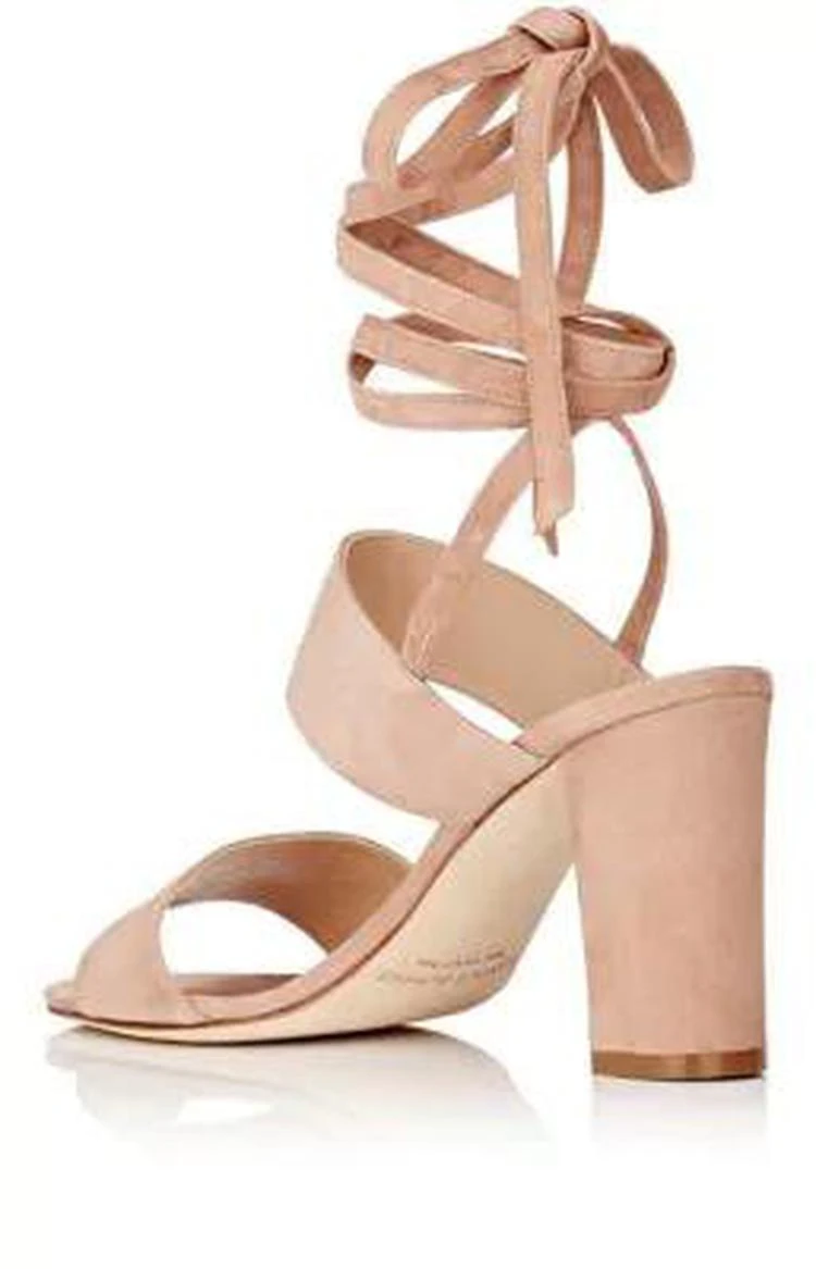 商品Manolo Blahnik|Khandala Suede Ankle-Tie Sandals,价格¥3414,第3张图片详细描述