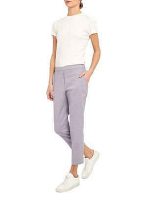 商品Theory|Treeca Stretch-Linen Cropped Pants,价格¥638,第6张图片详细描述