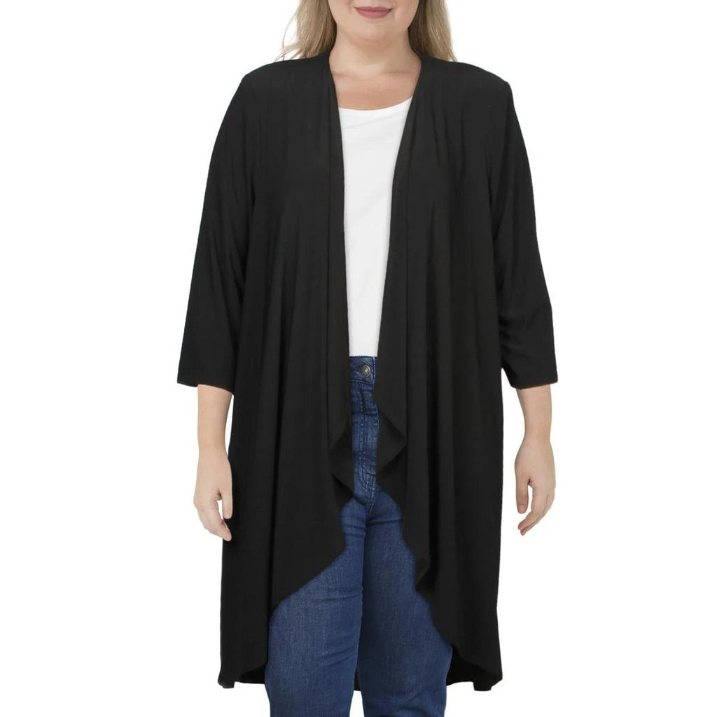 商品R&M Richards|R&M Richards Womens Plus Draped Open Front Jacket,价格¥146,第1张图片