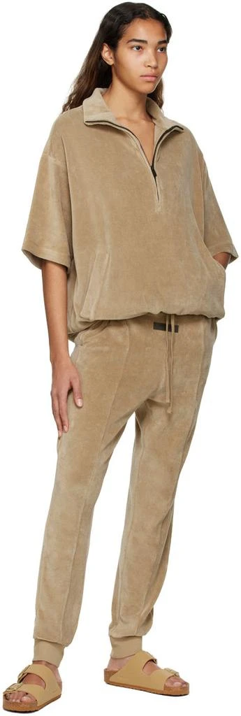 商品Essentials|Tan Cotton Lounge Pants,价格¥295,第4张图片详细描述