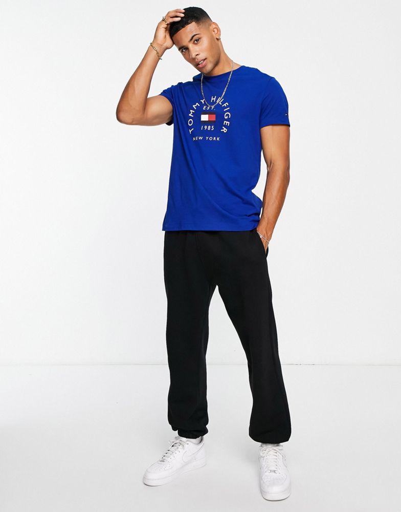 商品Tommy Hilfiger|Tommy Hilfiger flag arch logo cotton t-shirt in mid blue,价格¥251,第6张图片详细描述