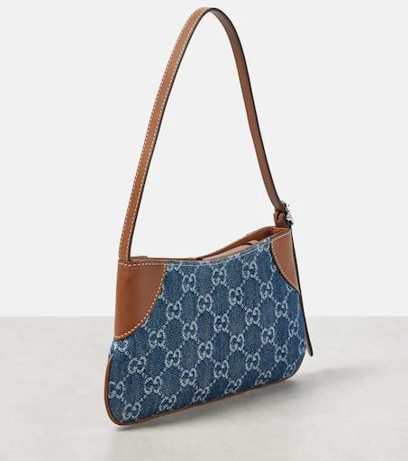 商品Gucci|GG Emblem迷你牛仔单肩包,价格¥11297,第4张图片详细描述