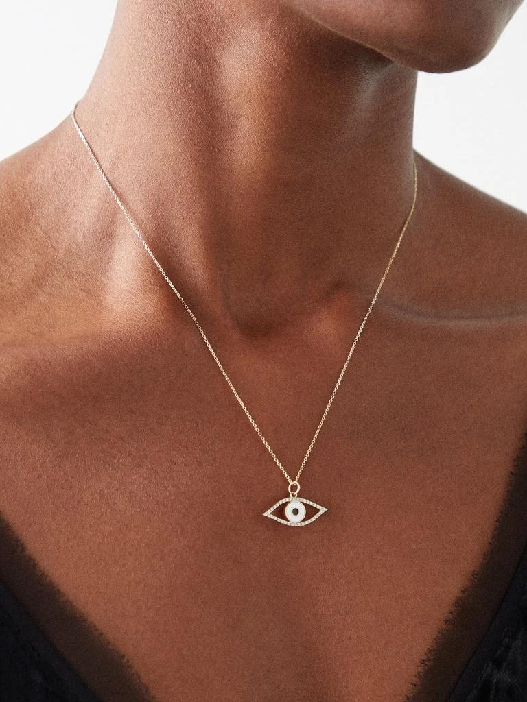 商品MATEO|Eye of Protection diamond & 14kt gold necklace,价格¥15770,第2张图片详细描述
