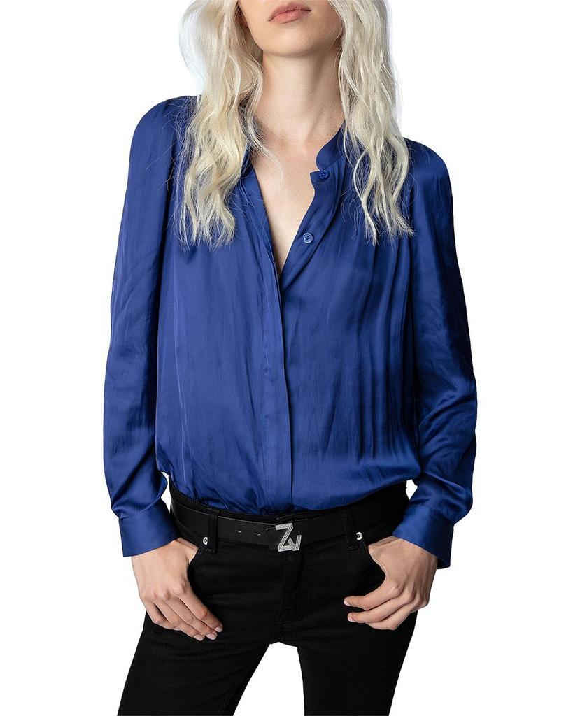 商品Zadig&Voltaire|Touchy Satin Blouse,价格¥2563,第1张图片