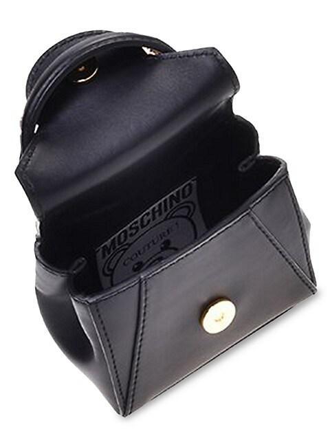 商品Moschino|Mini Bear Leather Satchel,价格¥3951,第4张图片详细描述