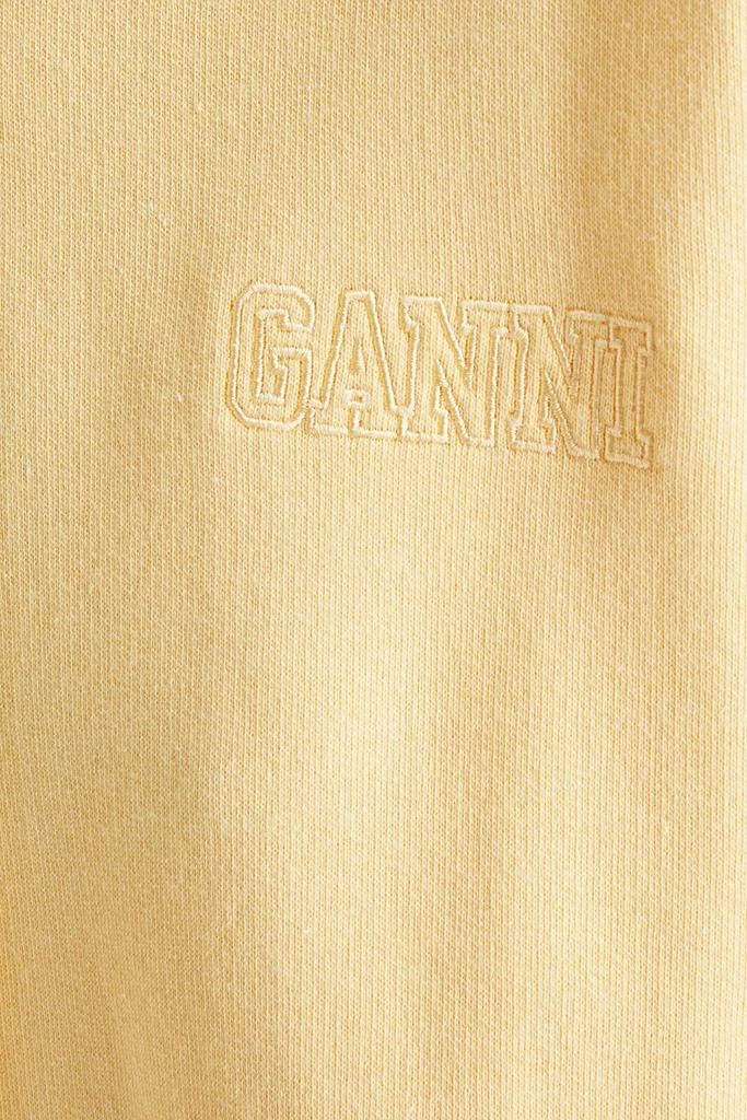 商品Ganni|Embroidered cotton-blend fleece hoodie,价格¥422,第4张图片详细描述