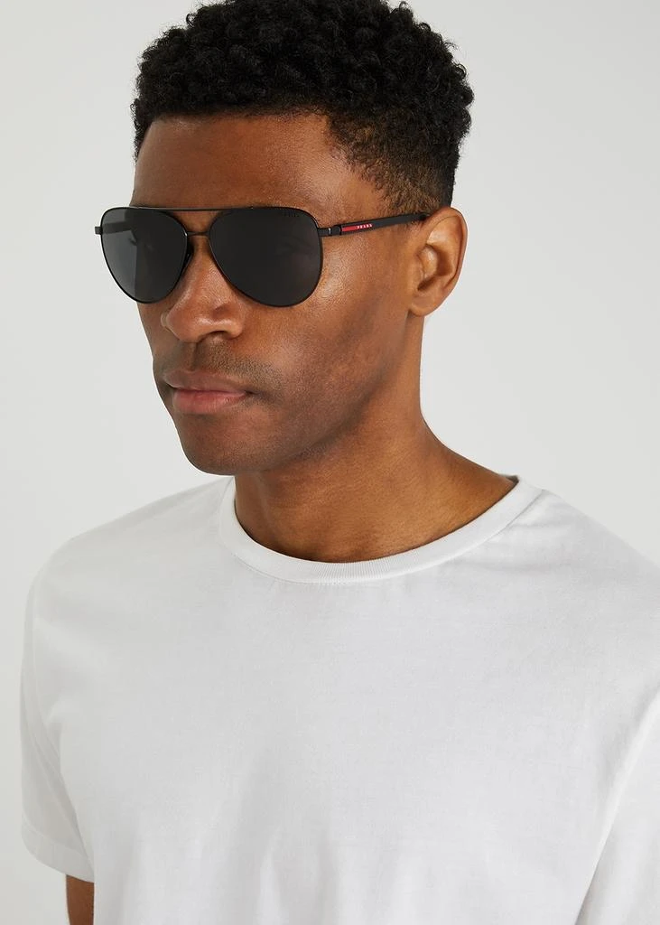 商品Prada|Black aviator-style sunglasses,价格¥2070,第4张图片详细描述
