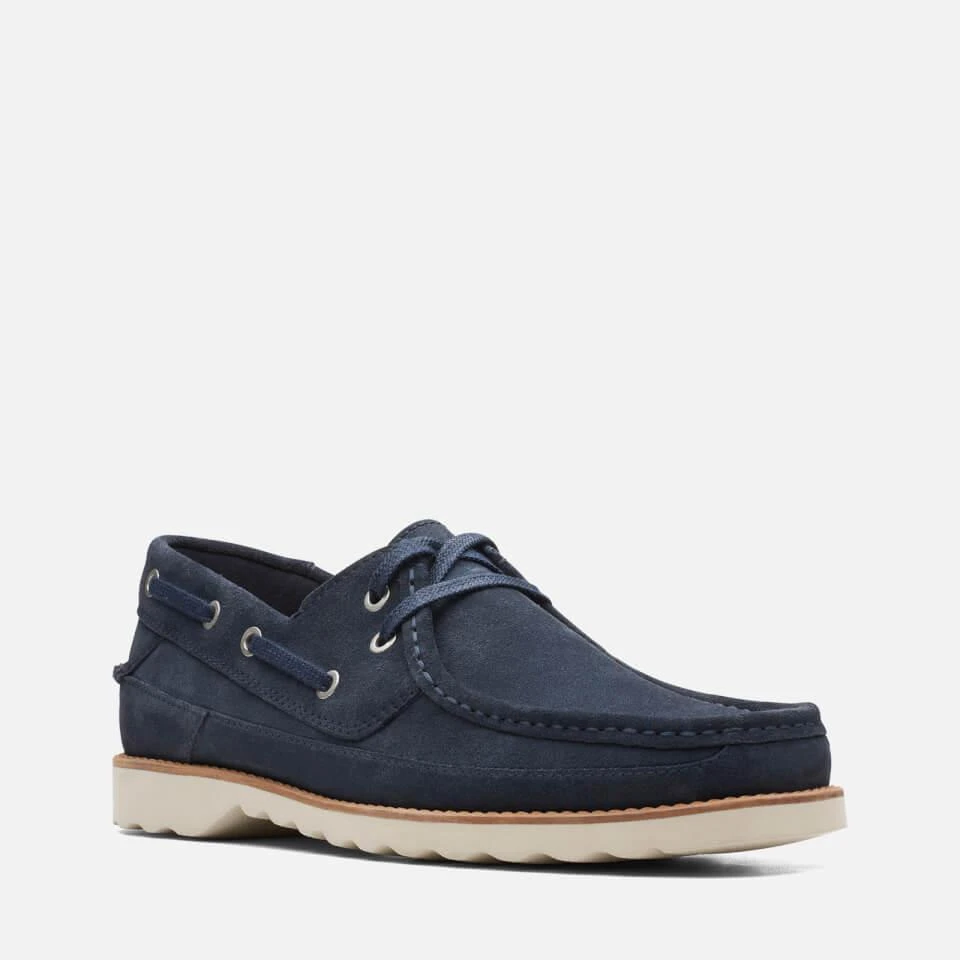商品Clarks|CLARKS MEN'S DURLEIGH SAIL SUEDE BOAT SHOES - NAVY,价格¥303,第2张图片详细描述