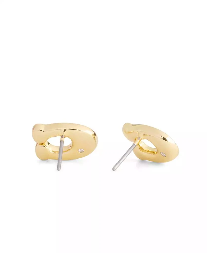 商品Coach|Faux Stone Signature Pave C Stud Earrings,价格¥367,第2张图片详细描述