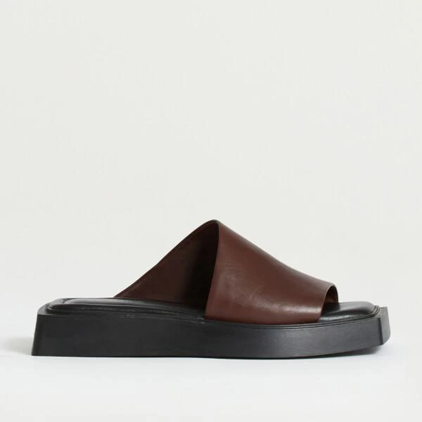 商品Vagabond|VAGABOND WOMEN'S EVY LEATHER SQUARE TOE SANDALS - CHOCOLATE,价格¥484,第1张图片详细描述