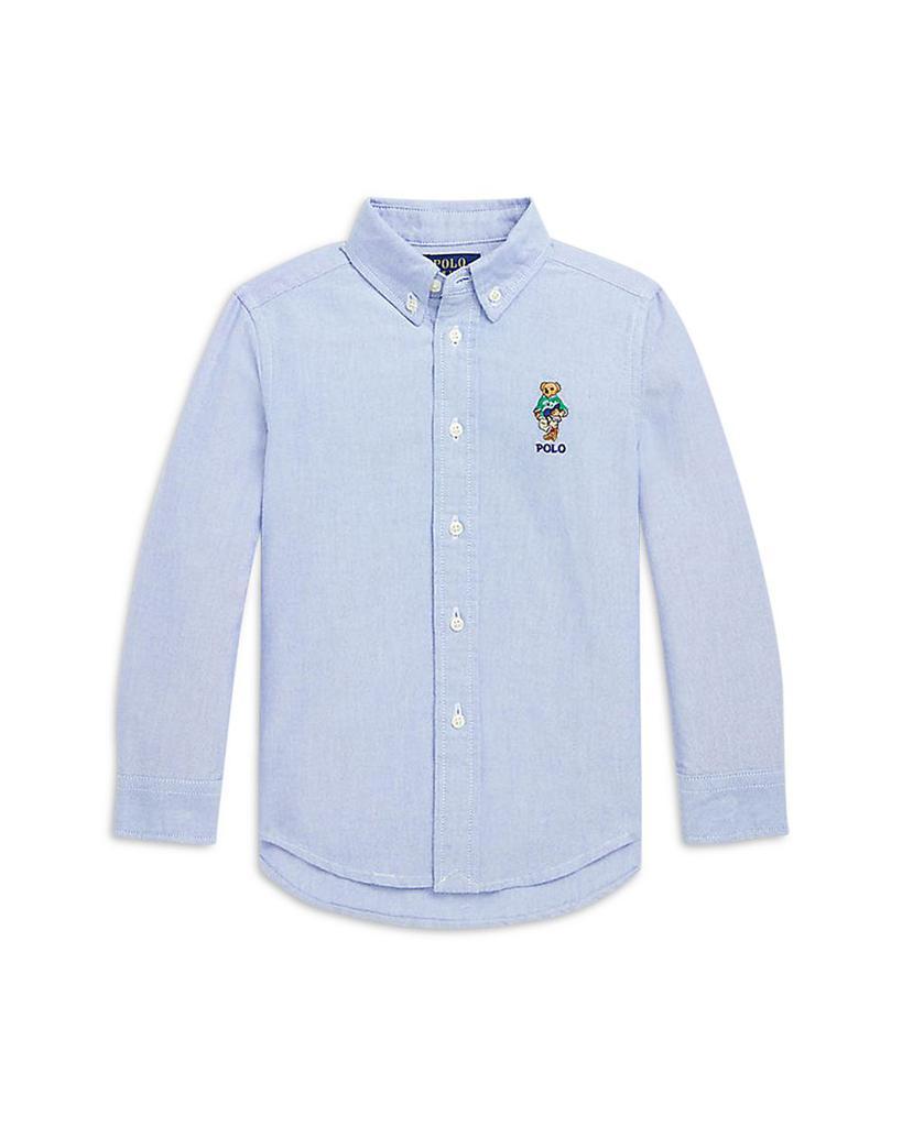 商品Ralph Lauren|Boys' Polo Bear Cotton Oxford Shirt - Little Kid, Big Kid,价格¥310-¥335,第1张图片