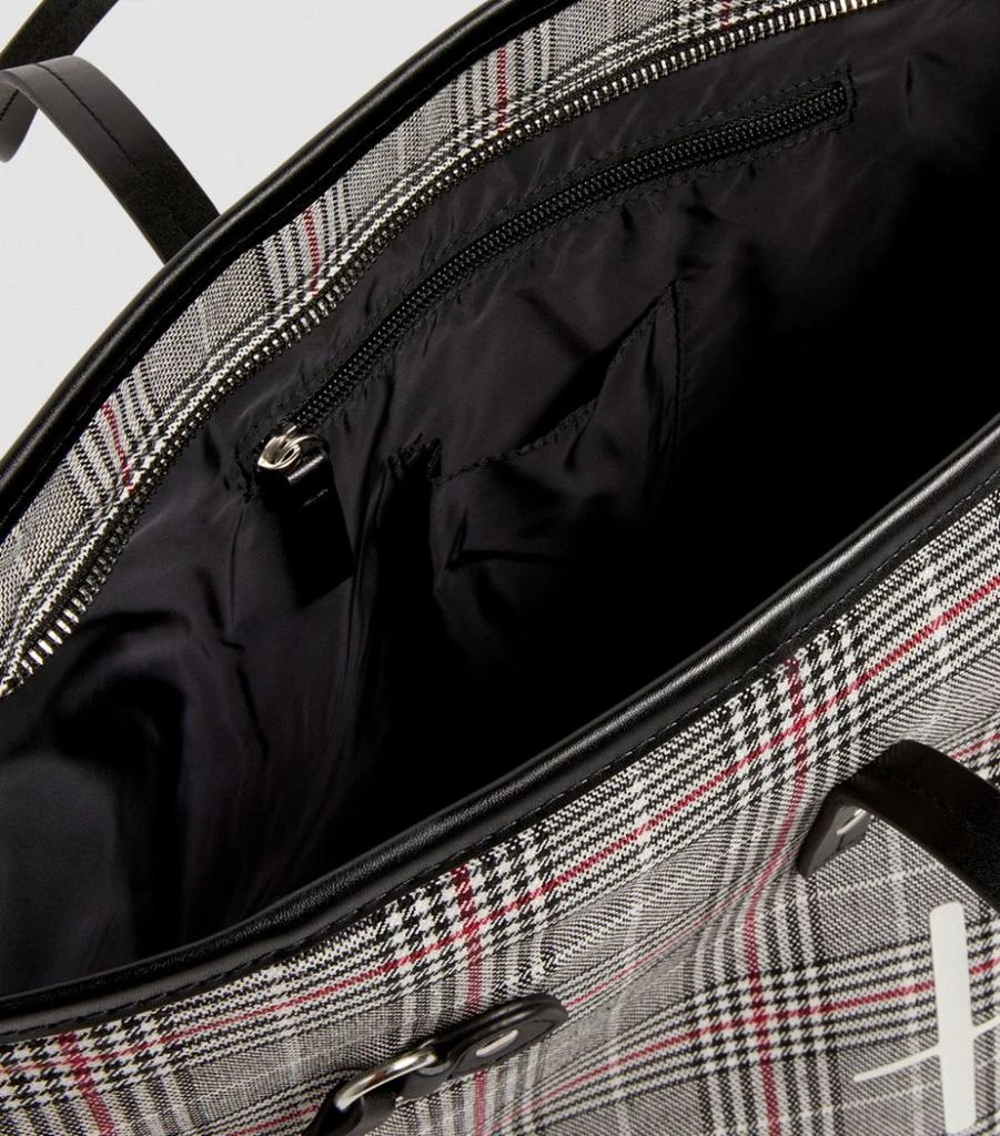 商品Harrods|Southbank Grey Check Tote Bag,价格¥559,第5张图片详细描述