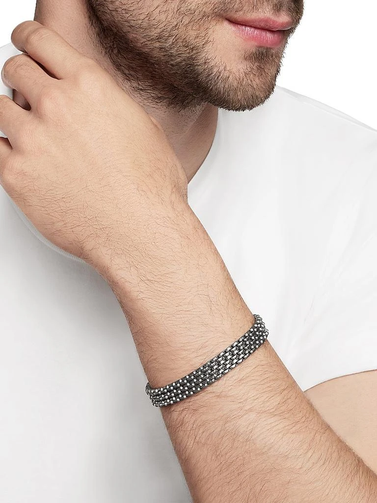 Three Row Box Chain Bracelet in Titanium 商品