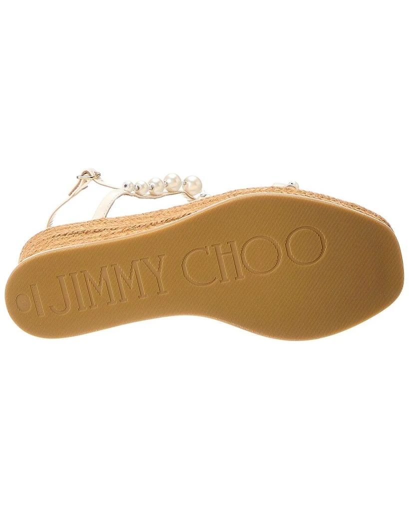 商品Jimmy Choo|Amatuus 60 Leather Wedge Sandal,价格¥4418,第4张图片详细描述