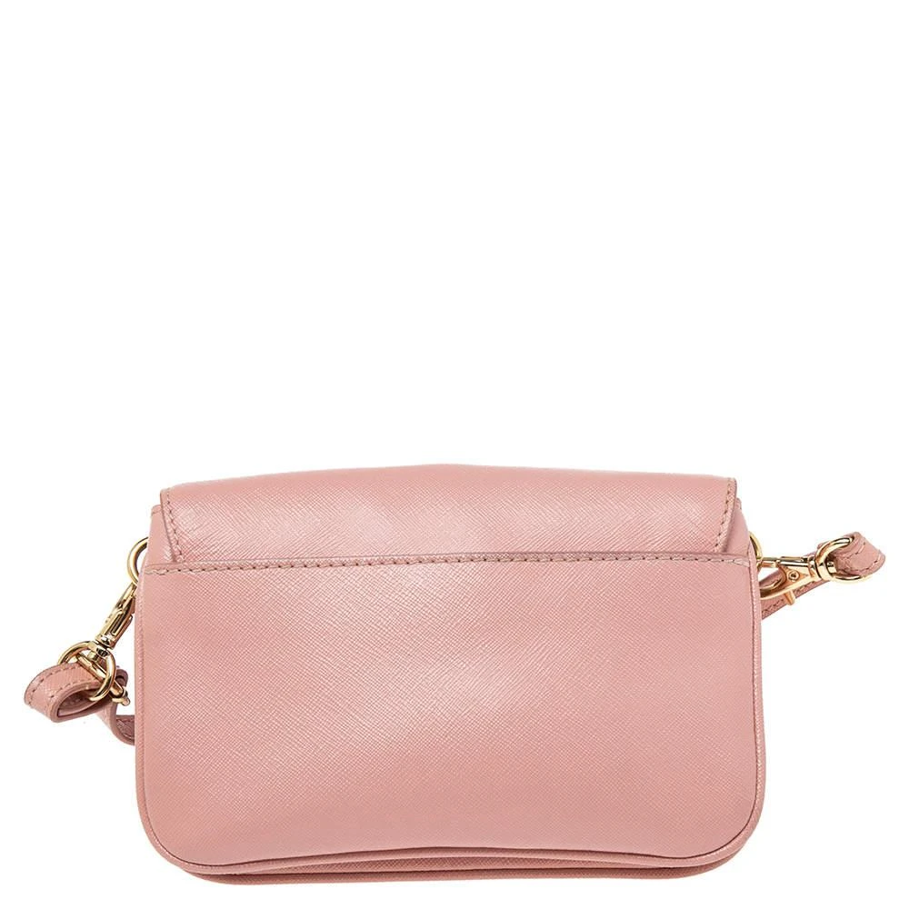 商品[二手商品] Tory Burch|Tory Burch Metallic Pink Leather Small Robinson Crossbody Bag,价格¥775,第4张图片详细描述